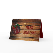 Western Barnwood Christmas Card