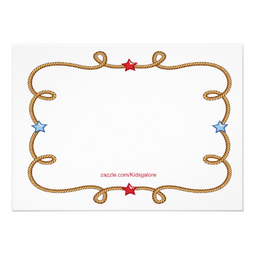 Western Big Five Boy Birthday Invitation