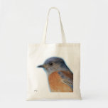 Western Bluebird Portrait Tote Canvas Bag