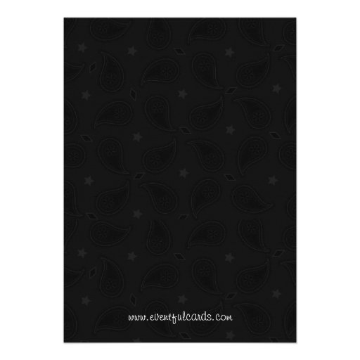 Western Boots Bridal Shower Invitation Black Taupe