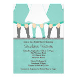 Western Boots Bridal Shower Invitation Mint Gray