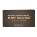 Western brown star burst kitchen sticker labels label