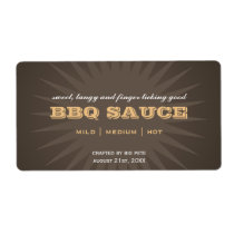 Western brown star burst kitchen sticker labels