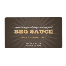 Western brown star burst kitchen sticker labels