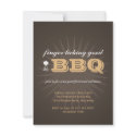 Western brown summer grill BBQ starburst picnic invitation