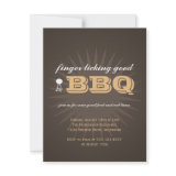 Western brown summer grill BBQ starburst picnic invitation