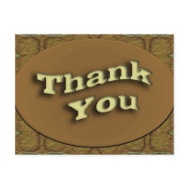 Western Brown Thank You postcards by DonnasGreetingCards Western Brown Thank You postcards