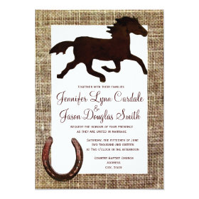 Western Burlap Cowboy Horse Horseshoe Wedding 5