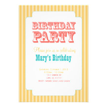 Western Carnival - Birthday Party - Yellow & Cora Announcement