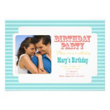 Western Carnival - Personal Photo BDay Party BC Personalized Announcement