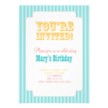 Western Carnival - You're Invited! - Blue & Yellow