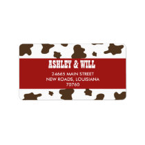 Western Christmas Personalized Address Label