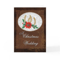 Western Christmas Wedding Invitation card