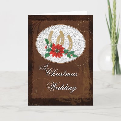 Country western Christmas Wedding invitation cards Template design 