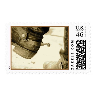 Western Cowboy Boots Postage Stamps