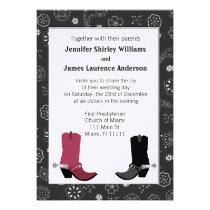 Western Cowboy Boots Wedding Invitation invitations