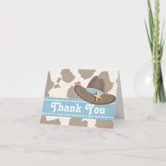 Western Cowboy Hat Thank You Notes