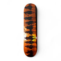 Western Cowboys sunset wild west Skateboard deck