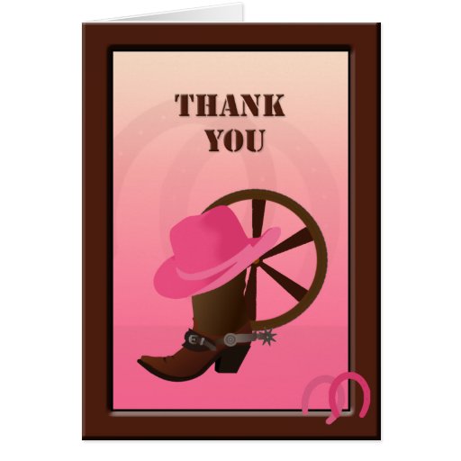 Western Thank You Cards Western Thank You Card Templates Postage