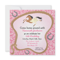 Western Cowgirl Horse Party Invitation