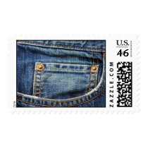 Western Denim Jeans Postage Stamps