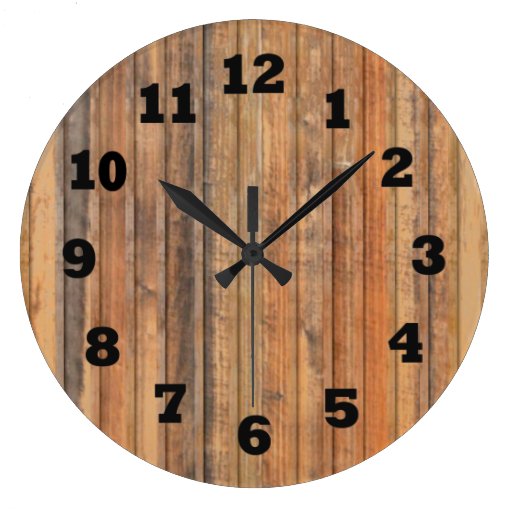 Western Distressed Wooden Wall Wall Clock Zazzle