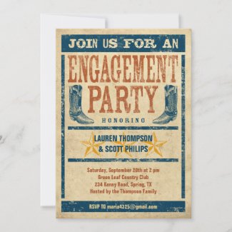 Western Engagement Party Invitations invitation