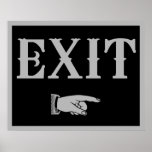 Western EXIT Sign Posters