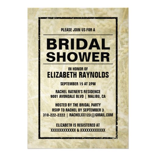 Western Farm Bridal Shower Invitations
