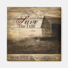 western farmhouse countrywedding SaveTheDate Magnets