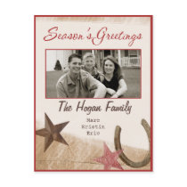 Western Holiday Photo Postcard by EverAfter Western Holiday Photo Postcard