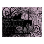 Western Horse With Swirls Save the Date Postcards