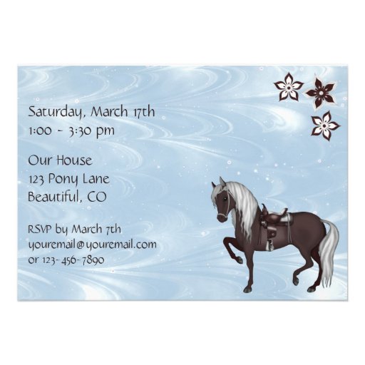 Western Horseback Riding Birthday Invitation