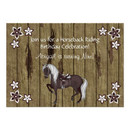 Western Horseback Riding Birthday Invitation