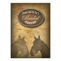 Western Horses Cowgirls Bridal Shower Invitation