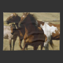 Western Horses Kitchen Towel kitchen towels