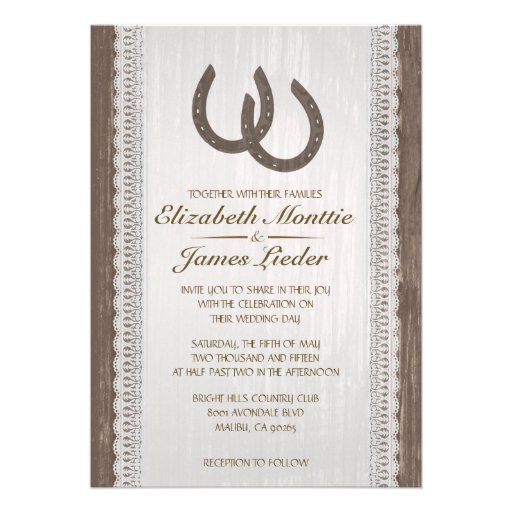 Western Horseshoe Wedding Invitations