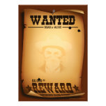Western Invitations Wanted Poster Stationery invitations