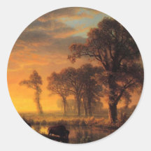 Western Kansas by Albert Bierstadt Stickers