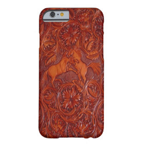 western leather style with mustangs iPhone 6 case