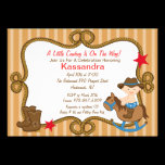 Western Little Cowboy Baby Shower Invitation invitations