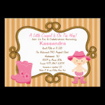 Western Little Cowgirl Baby Shower Invitation invitations