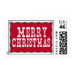 Western Merry Christmas Stamp