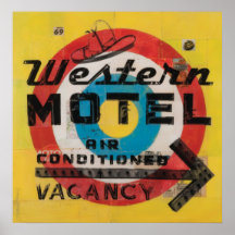 Western Motel Target Print