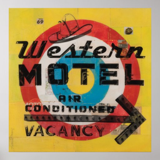 Western Motel Target Print