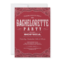 Western Paisley Bachelorette Party Invitation