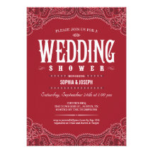 Western Paisley Wedding Shower Invitations