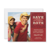 Western Photo Save the date card Custom Invites