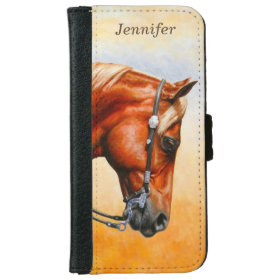 Western Pleasure Quarter Horse iPhone 6 Wallet Case