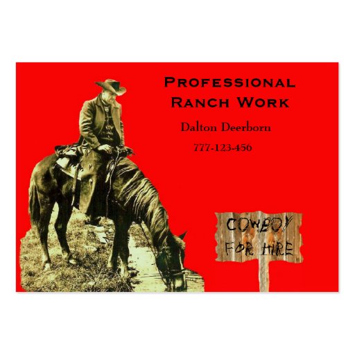 WESTERN RANCH COWBOY BUSINESS CARD TEMPLET